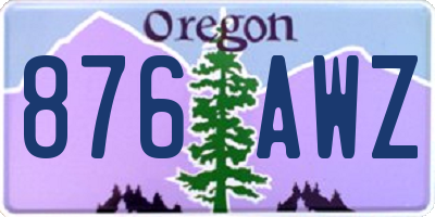 OR license plate 876AWZ
