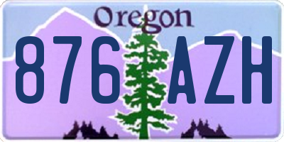 OR license plate 876AZH