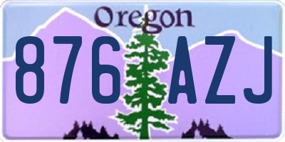 OR license plate 876AZJ