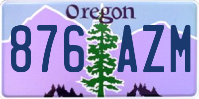 OR license plate 876AZM