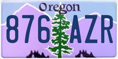 OR license plate 876AZR
