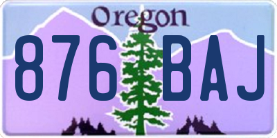 OR license plate 876BAJ