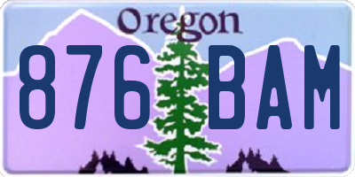 OR license plate 876BAM