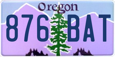 OR license plate 876BAT