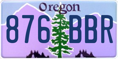 OR license plate 876BBR
