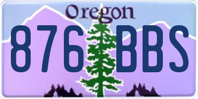 OR license plate 876BBS