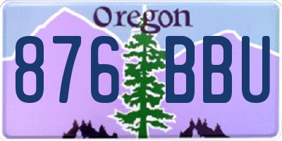 OR license plate 876BBU