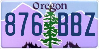 OR license plate 876BBZ