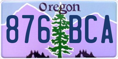 OR license plate 876BCA
