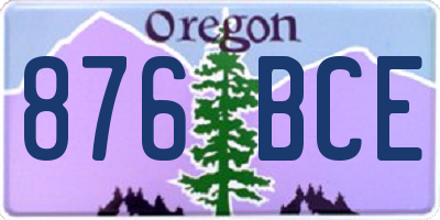 OR license plate 876BCE