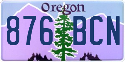 OR license plate 876BCN