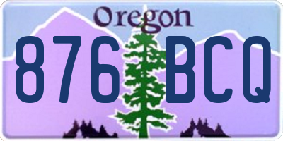 OR license plate 876BCQ