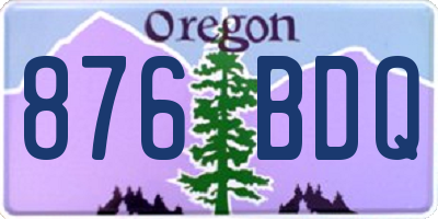 OR license plate 876BDQ