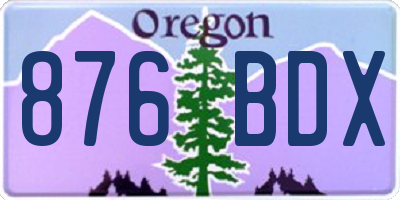 OR license plate 876BDX