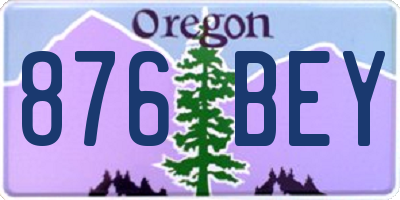 OR license plate 876BEY