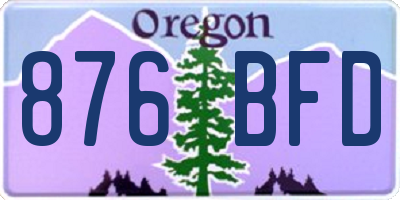 OR license plate 876BFD