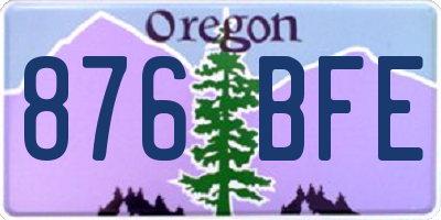 OR license plate 876BFE
