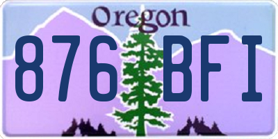 OR license plate 876BFI