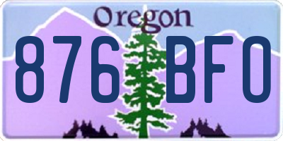 OR license plate 876BFO