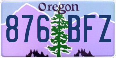 OR license plate 876BFZ