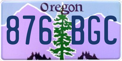 OR license plate 876BGC