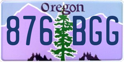 OR license plate 876BGG