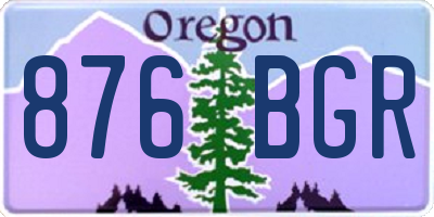 OR license plate 876BGR