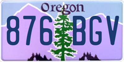 OR license plate 876BGV