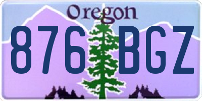 OR license plate 876BGZ