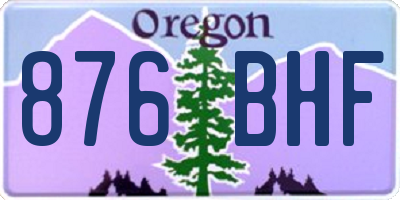 OR license plate 876BHF
