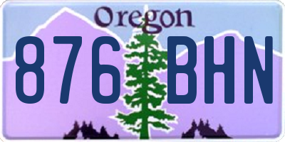 OR license plate 876BHN