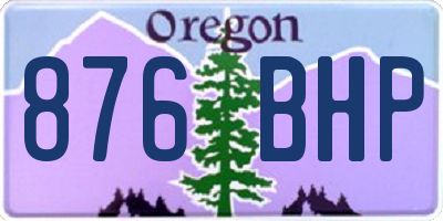OR license plate 876BHP