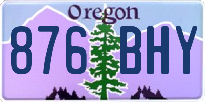 OR license plate 876BHY