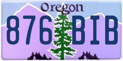 OR license plate 876BIB