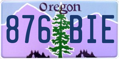 OR license plate 876BIE