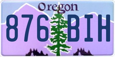 OR license plate 876BIH