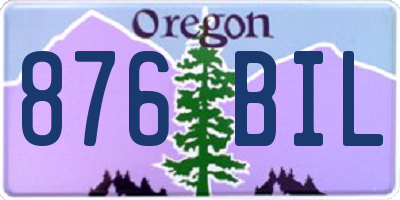 OR license plate 876BIL
