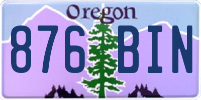 OR license plate 876BIN
