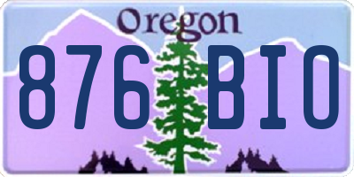 OR license plate 876BIO