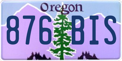 OR license plate 876BIS