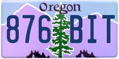 OR license plate 876BIT