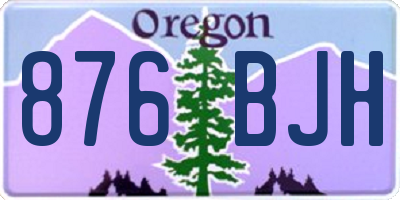 OR license plate 876BJH