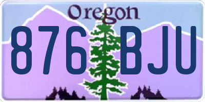 OR license plate 876BJU