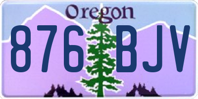 OR license plate 876BJV