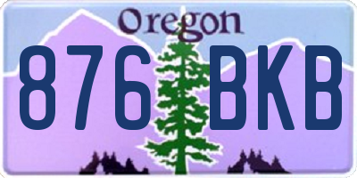 OR license plate 876BKB