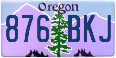OR license plate 876BKJ
