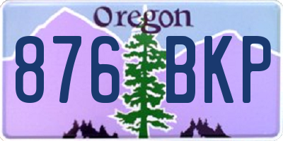 OR license plate 876BKP