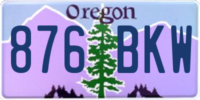 OR license plate 876BKW
