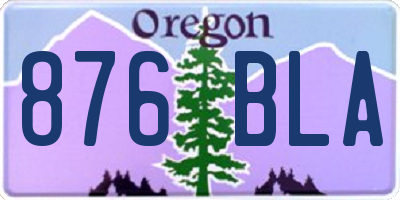 OR license plate 876BLA