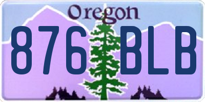 OR license plate 876BLB